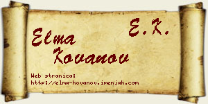Elma Kovanov vizit kartica